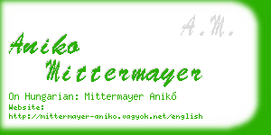 aniko mittermayer business card