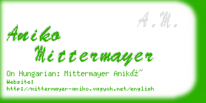 aniko mittermayer business card